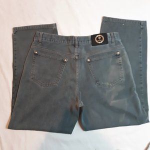 Vintage Ferrara 36x30 Jeans Blue Gray Stone Heavy Soft Denim Straight Leg